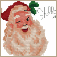 See Details of Santas Head Cross Stitch Pattern