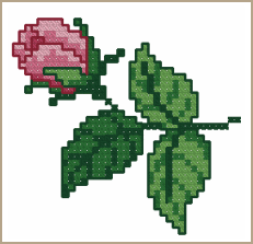 Cross-Stitch Design Small Rose