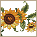 See Details of Sunflower Cross-Stitch Pattern