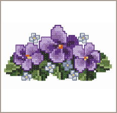 Cross-Stitch conception Violette Fleur