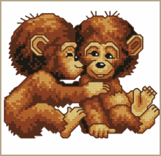 Cross-Stitch Design Chinese Year Of Monkey