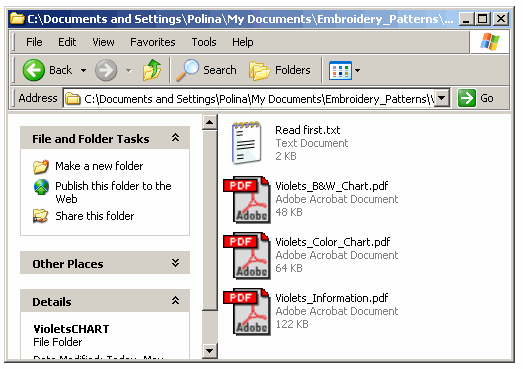 Unziped Counted Cross-Stitch Patterns